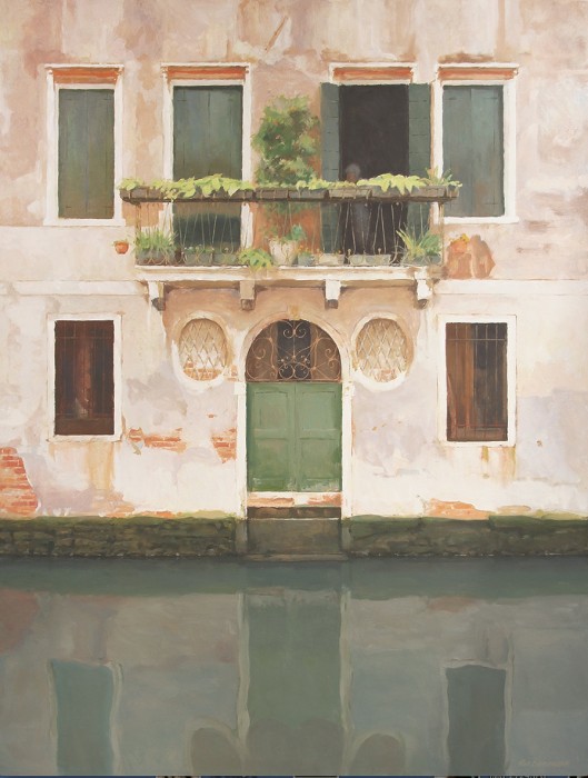 Green Door Reflections - Venice