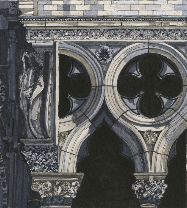 Detail Foscari Arcade, Doge's Palace, Venice