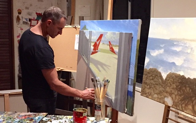 Robert Brownhall in his Brisbane Studio 2015