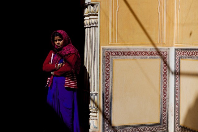 Woman in Red Scarf, Narangarh Fort, Jaipur, India 205