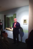 David Stratton opening the Peter Boggs exhibition in 2011.