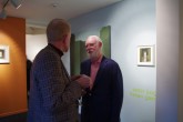 David Stratton & Ross Steele at the Peter Boggs exhibition.